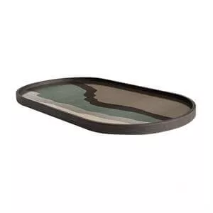 Graphite Wabi Sabi Glass Tray